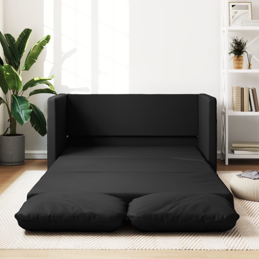 vidaXL Slaapbank 2-in-1 Kunstleer Zwart -35% Korting!