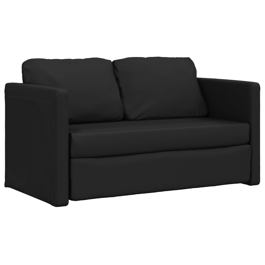 vidaXL Slaapbank 2-in-1 Kunstleer Zwart -35% Korting!