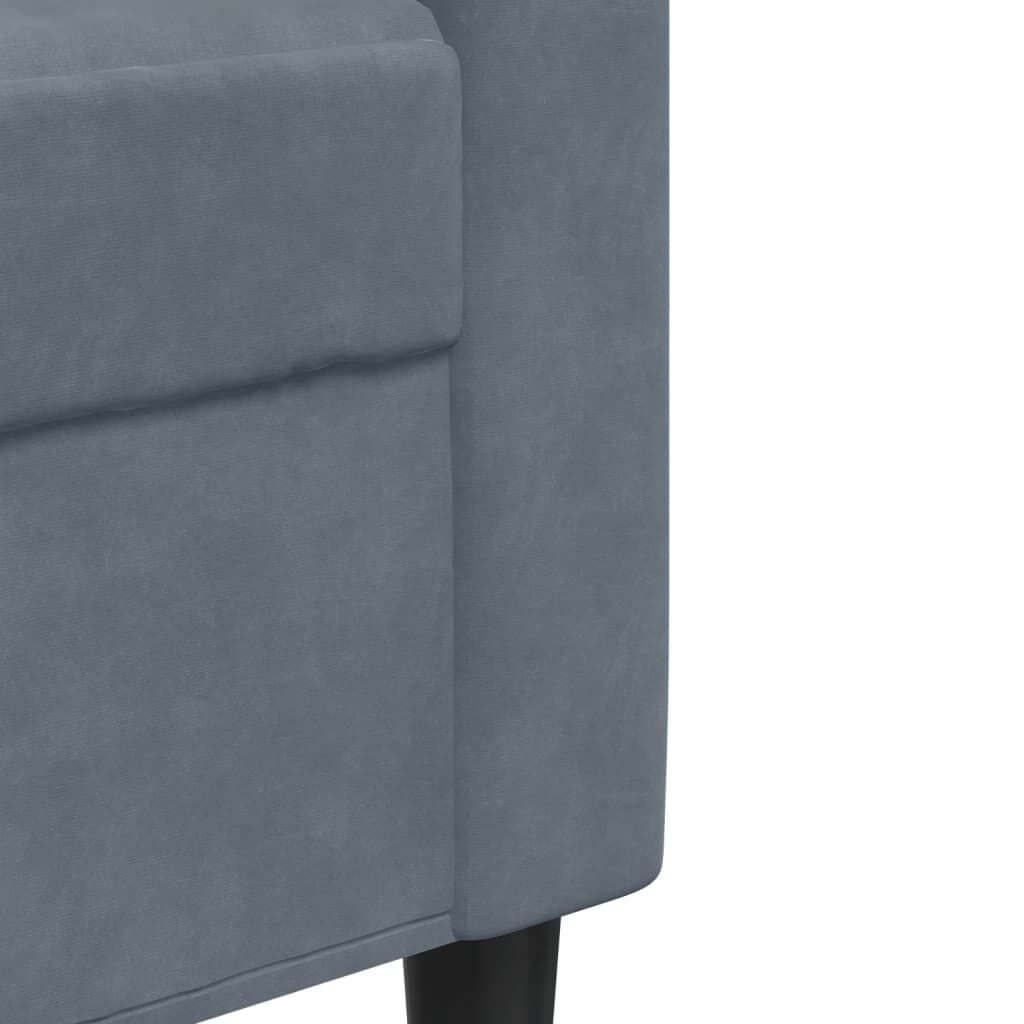 VidaXL Driezitsbank Donkergrijs Fluweel - 35% Korting!