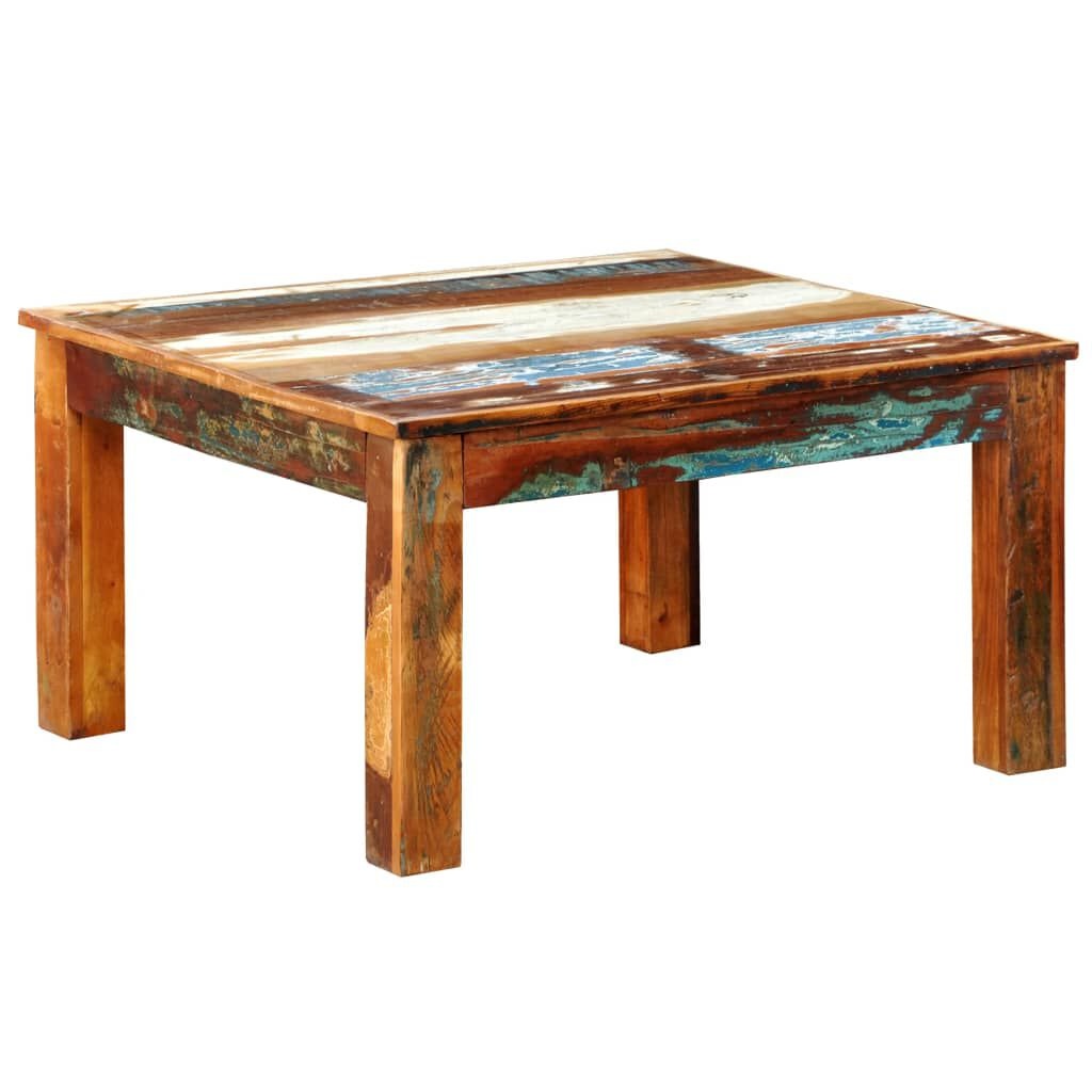 Salontafel Vierkant Gerecycled Hout 80x80 cm - 35% Korting!