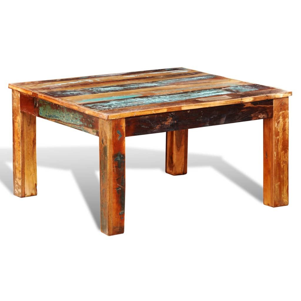 Salontafel Vierkant Gerecycled Hout 80x80 cm - 35% Korting!