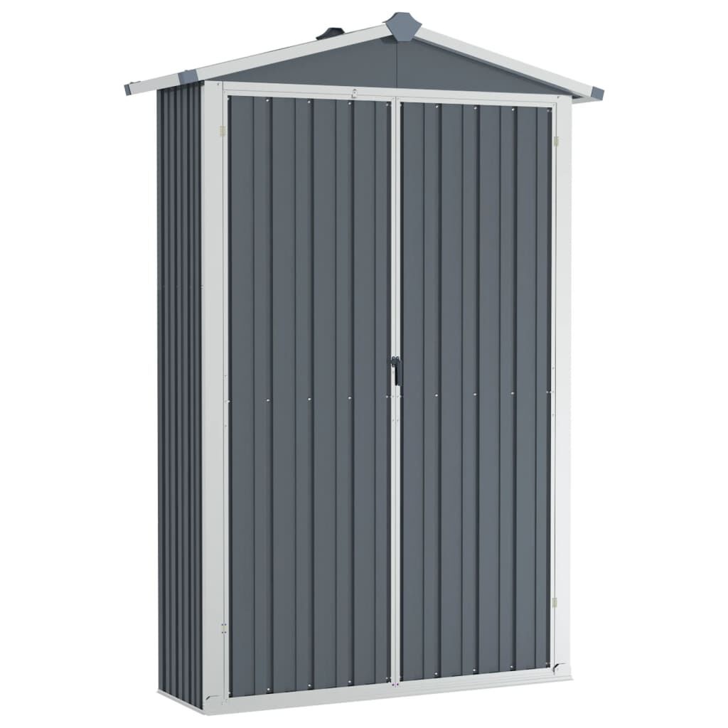 Tuinschuur gegalvaniseerd staal 116x45x175cm Grijs -35%