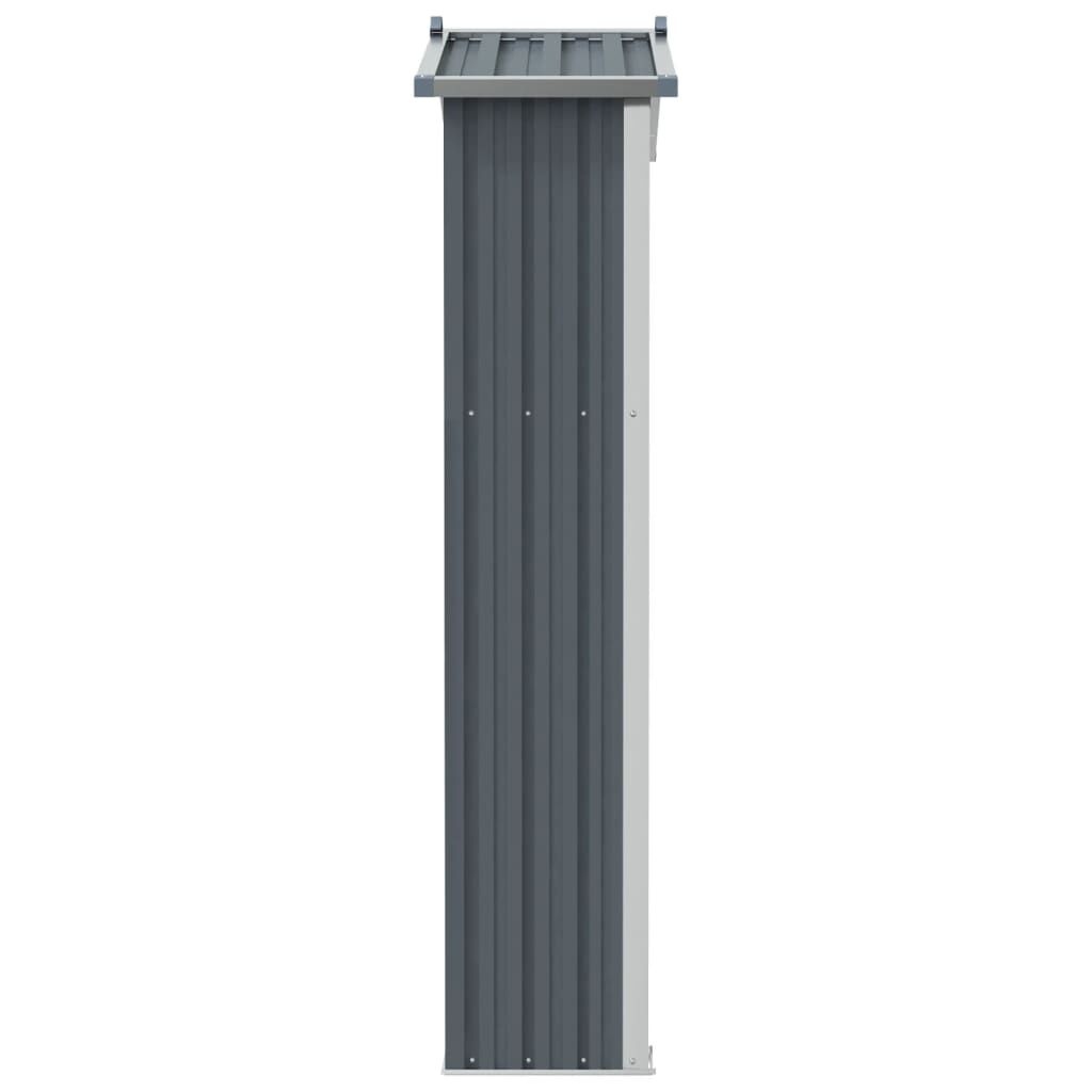 Tuinschuur gegalvaniseerd staal 116x45x175cm Grijs -35%