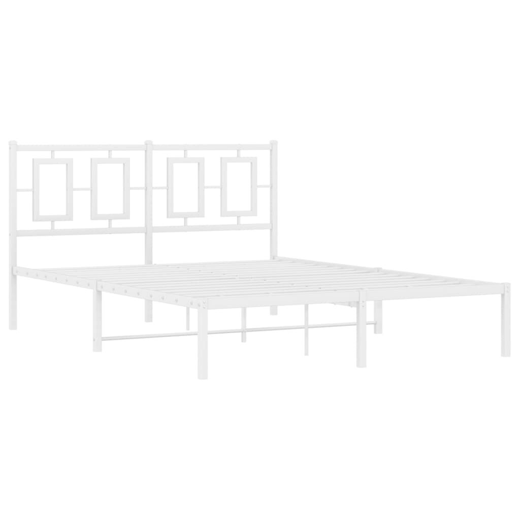 vidaXL Bedframe Wit 140x190cm - Licht Beschadigd - 55% Korting!