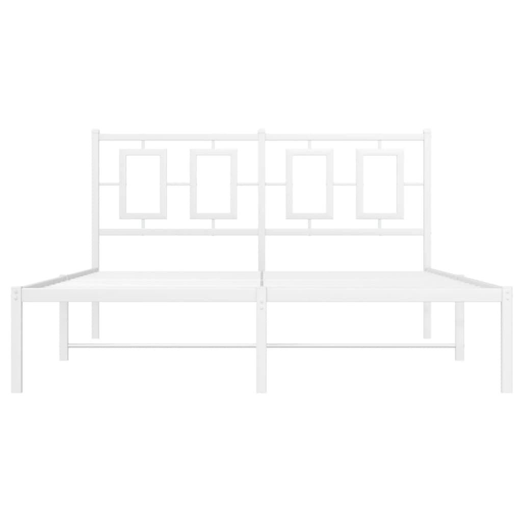 vidaXL Bedframe Wit 140x190cm - Licht Beschadigd - 55% Korting!