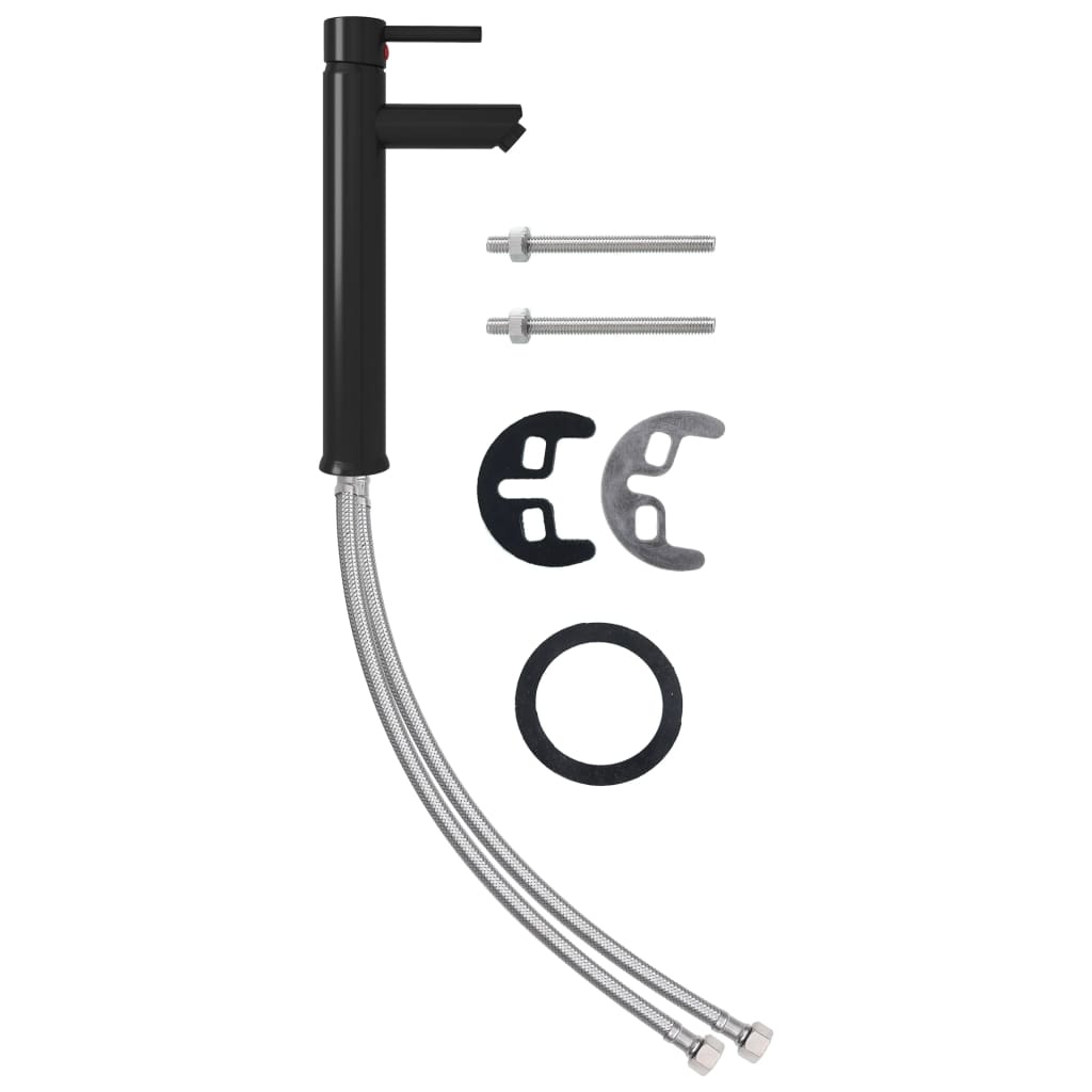 vidaXL Badkamermengkraan Zwart - 12x30cm - 35% Korting!