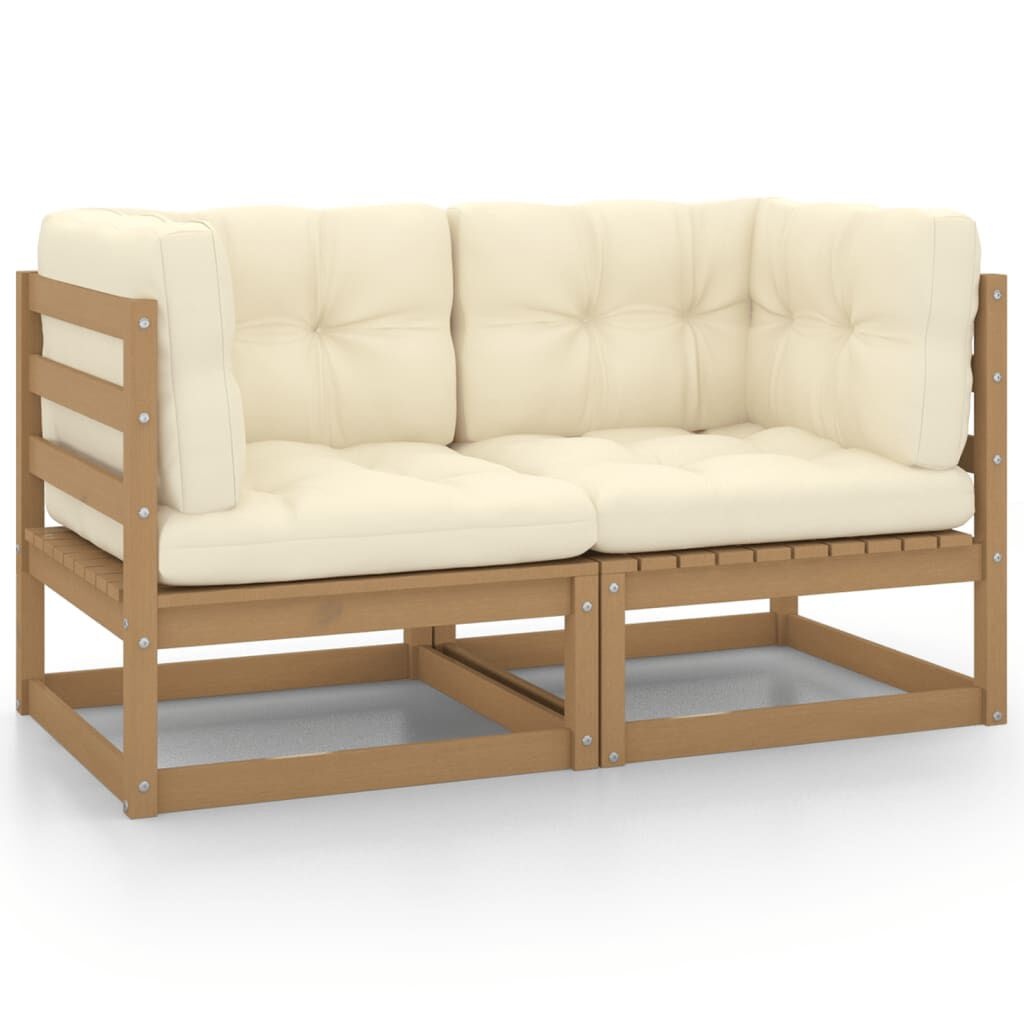 Tuinbank 2-zits Grenenhout Honingbruin -55% Korting!