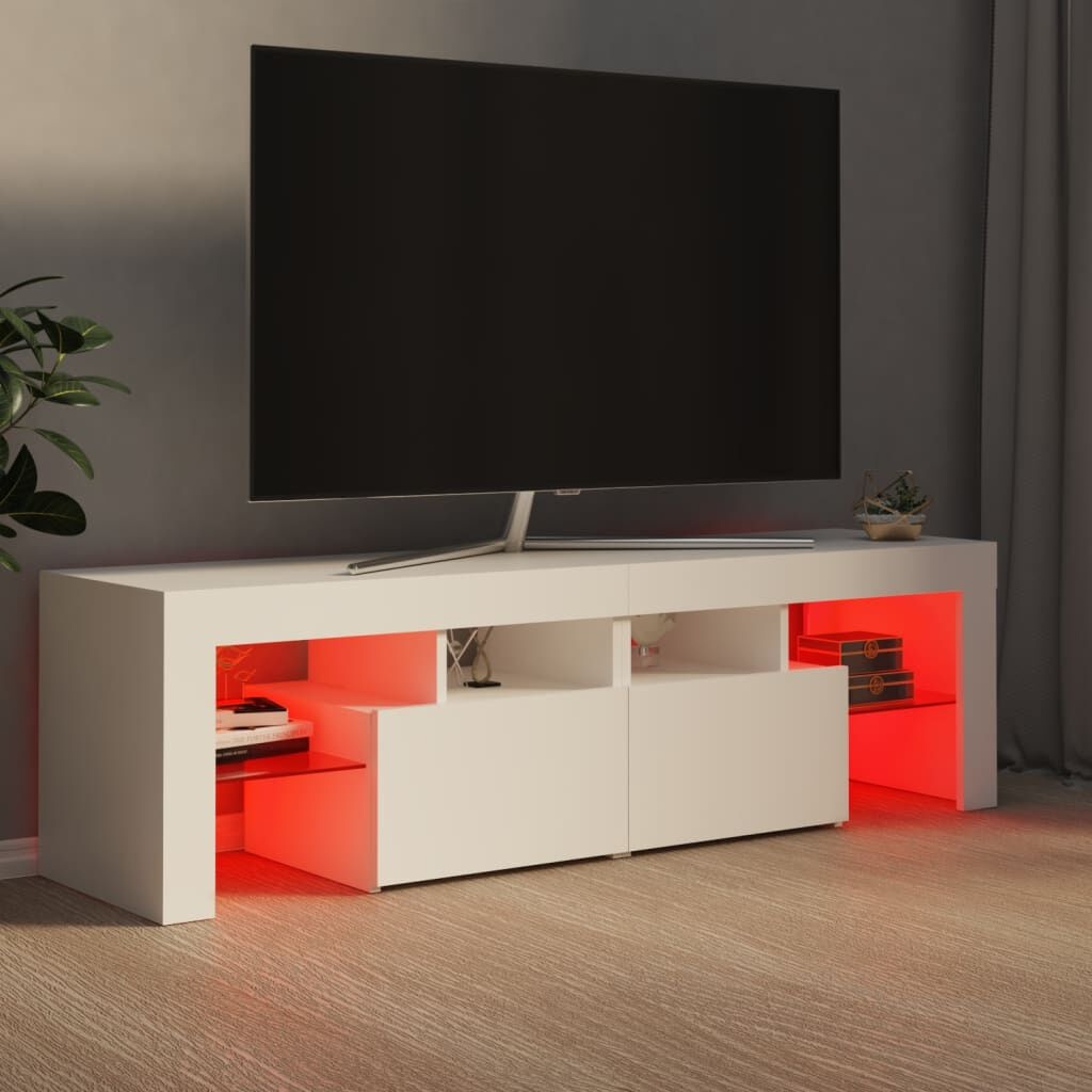 vidaXL TV Meubel Wit 140cm met LED - 35% Korting!