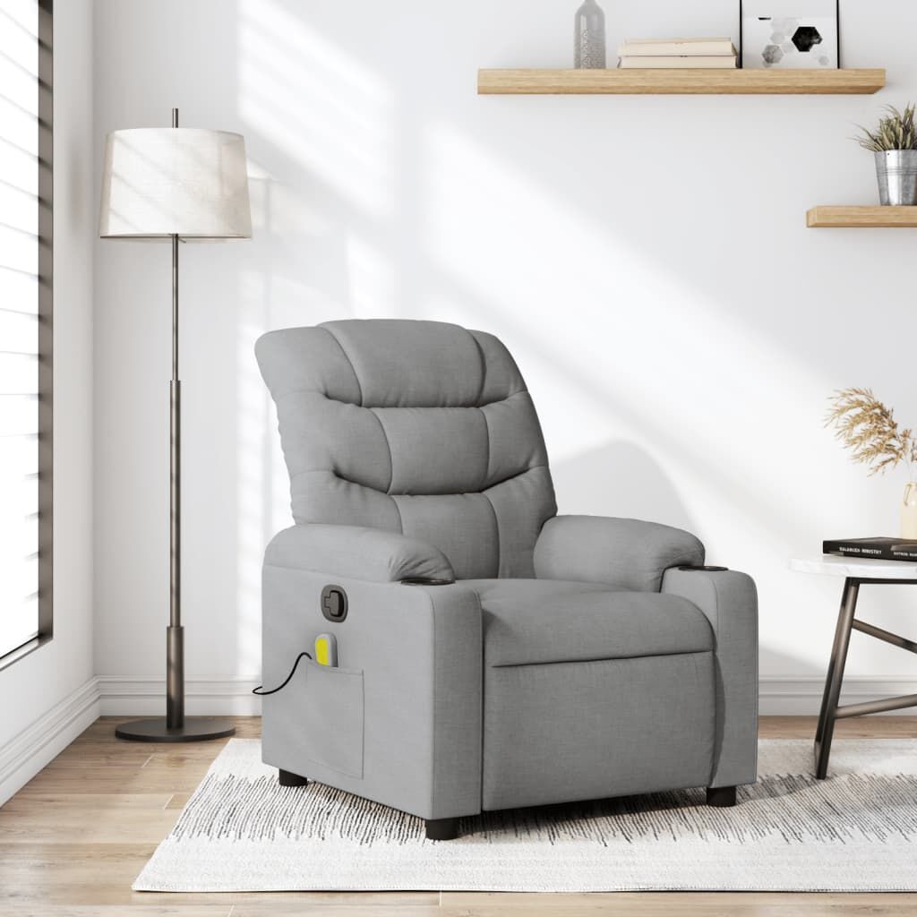 VidaXL Massagestoel Lichtgrijs - 47% Korting!