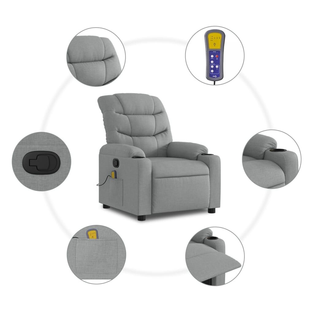 VidaXL Massagestoel Lichtgrijs - 47% Korting!