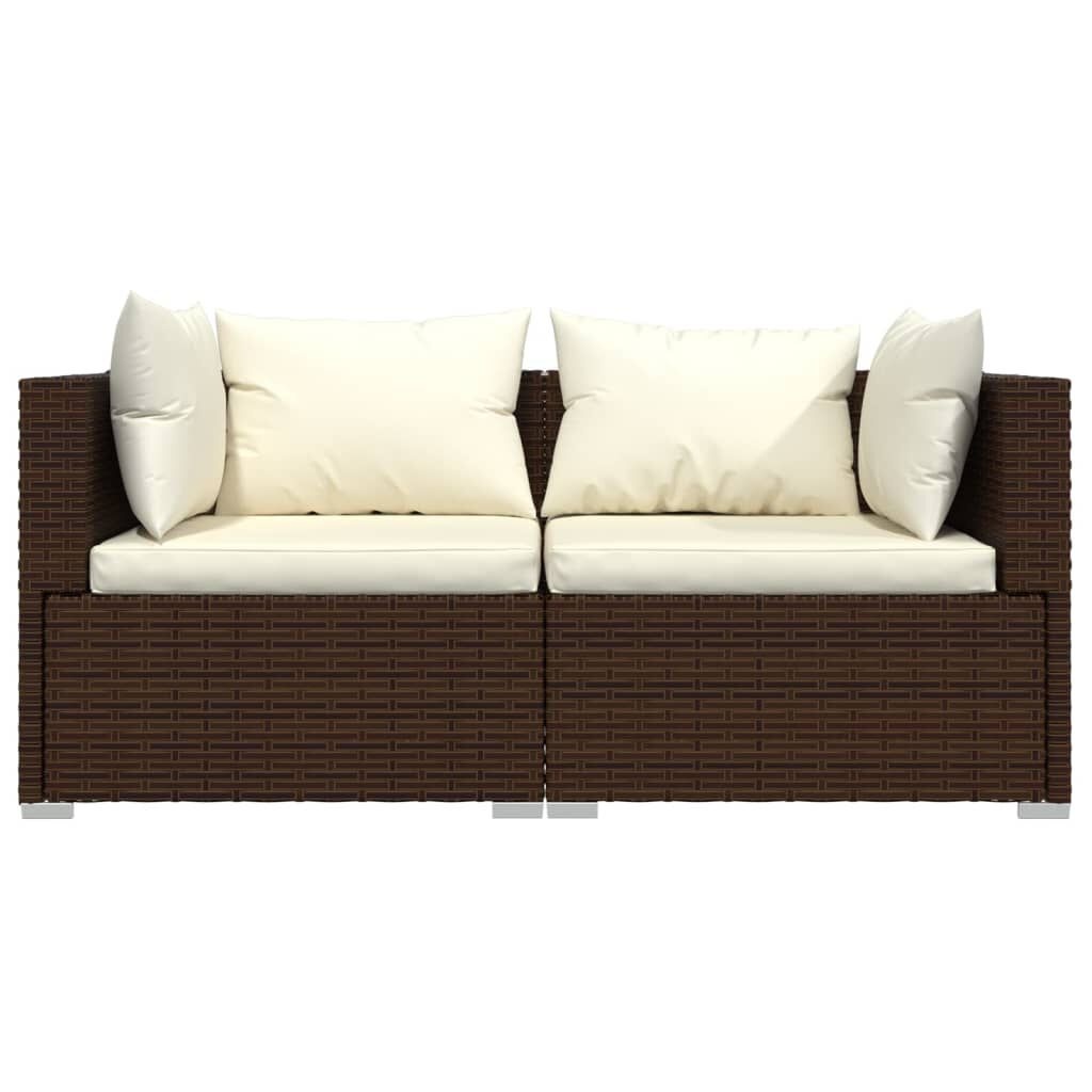 VidaXL Tweezitsbank Rattan Bruin - 35% Korting!