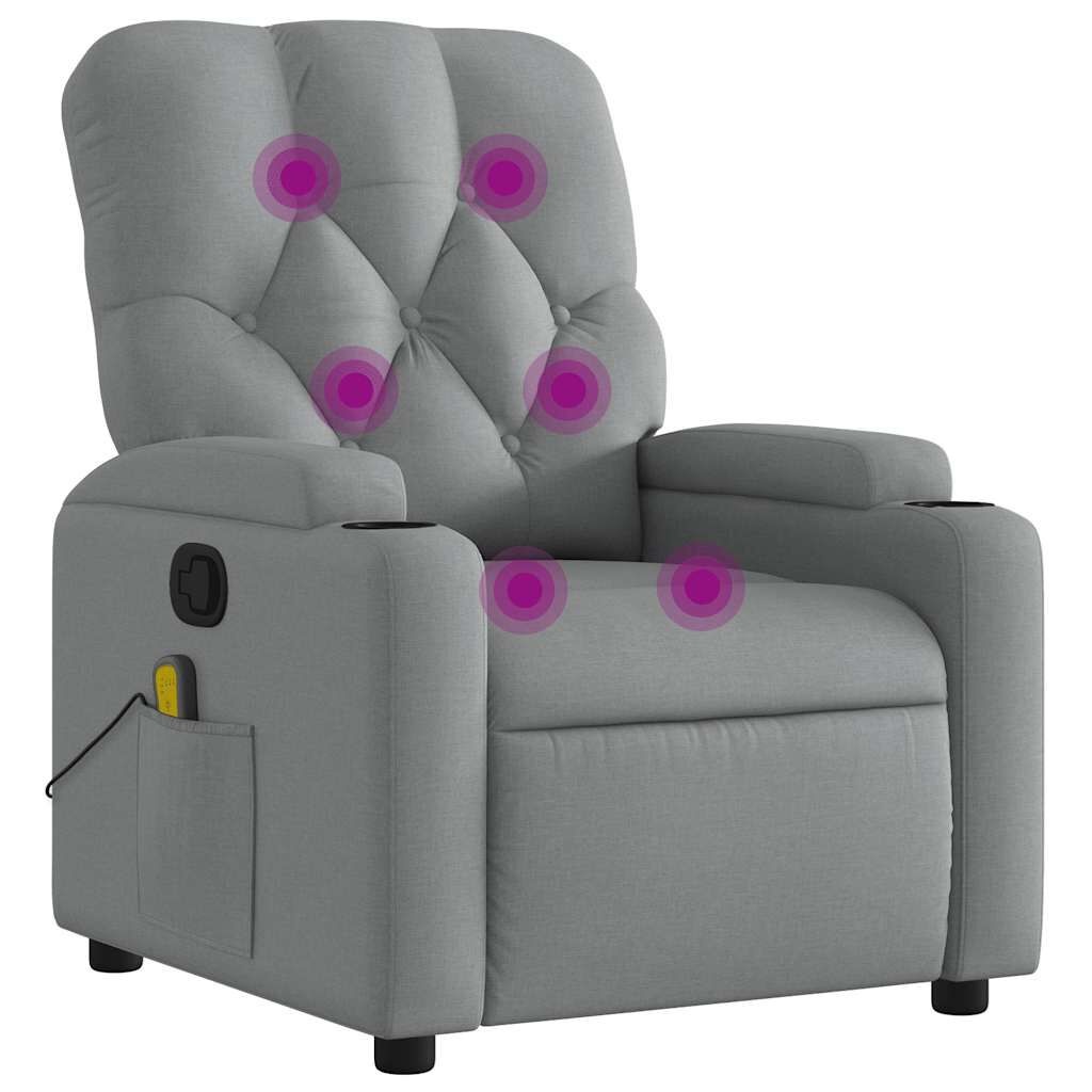 vidaXL Massagestoel Lichtgrijs - Verstelbaar & Comfortabel - 35% Korting!