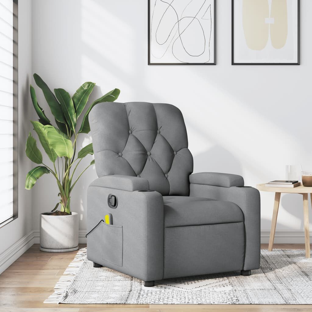 vidaXL Massagestoel Lichtgrijs - Verstelbaar & Comfortabel - 35% Korting!