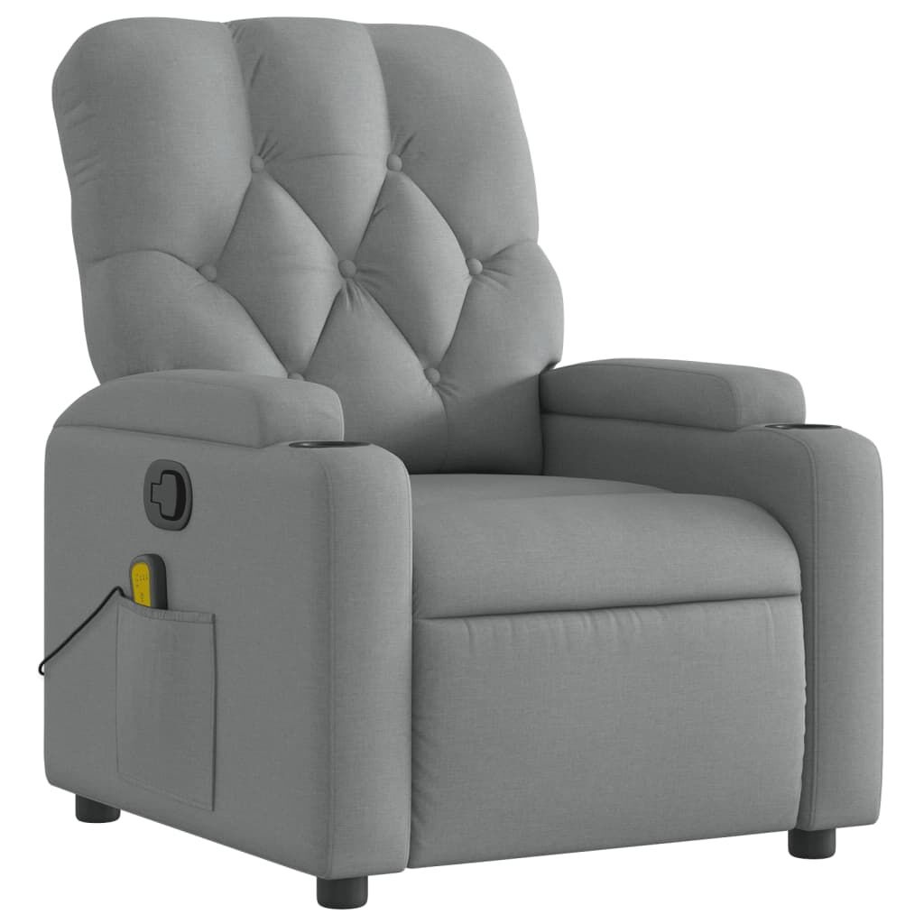 vidaXL Massagestoel Lichtgrijs - Verstelbaar & Comfortabel - 35% Korting!