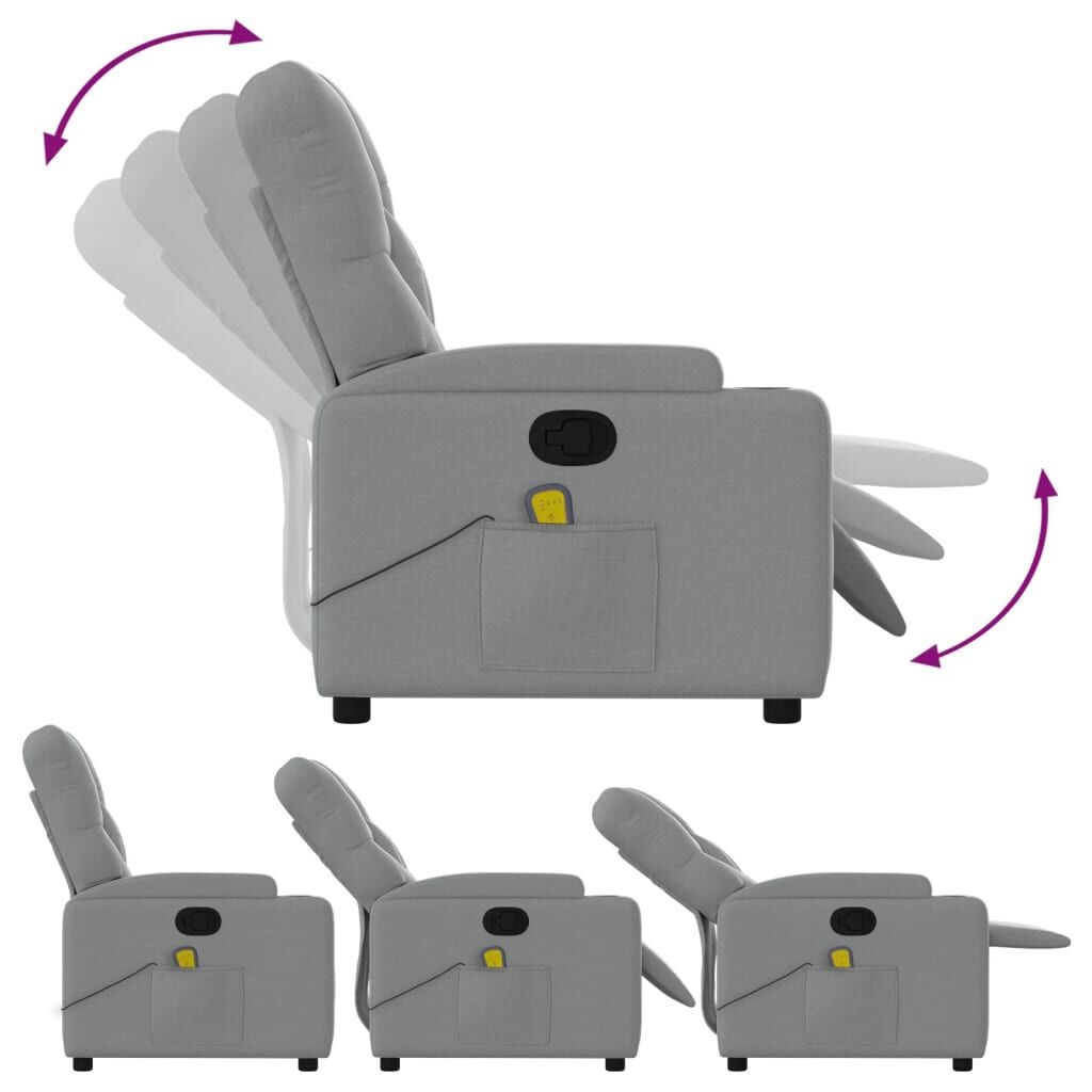 vidaXL Massagestoel Lichtgrijs - Verstelbaar & Comfortabel - 35% Korting!