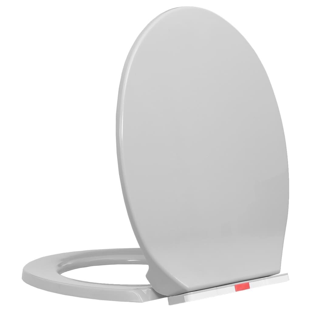 vidaXL Toiletbril Lichtgrijs Soft-Close -35%