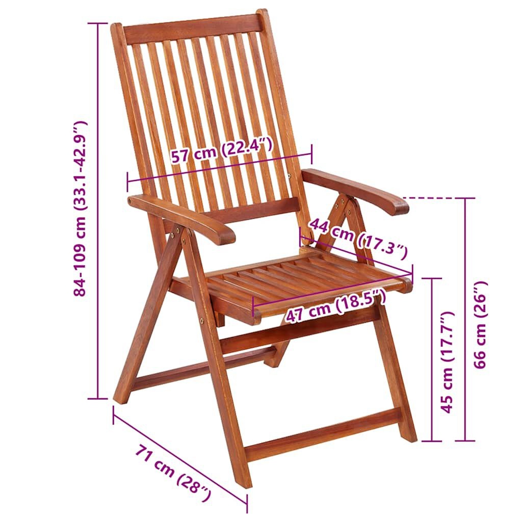 vidaXL Tuinstoelen (2x) Acaciahout Bruin - 35% Korting!
