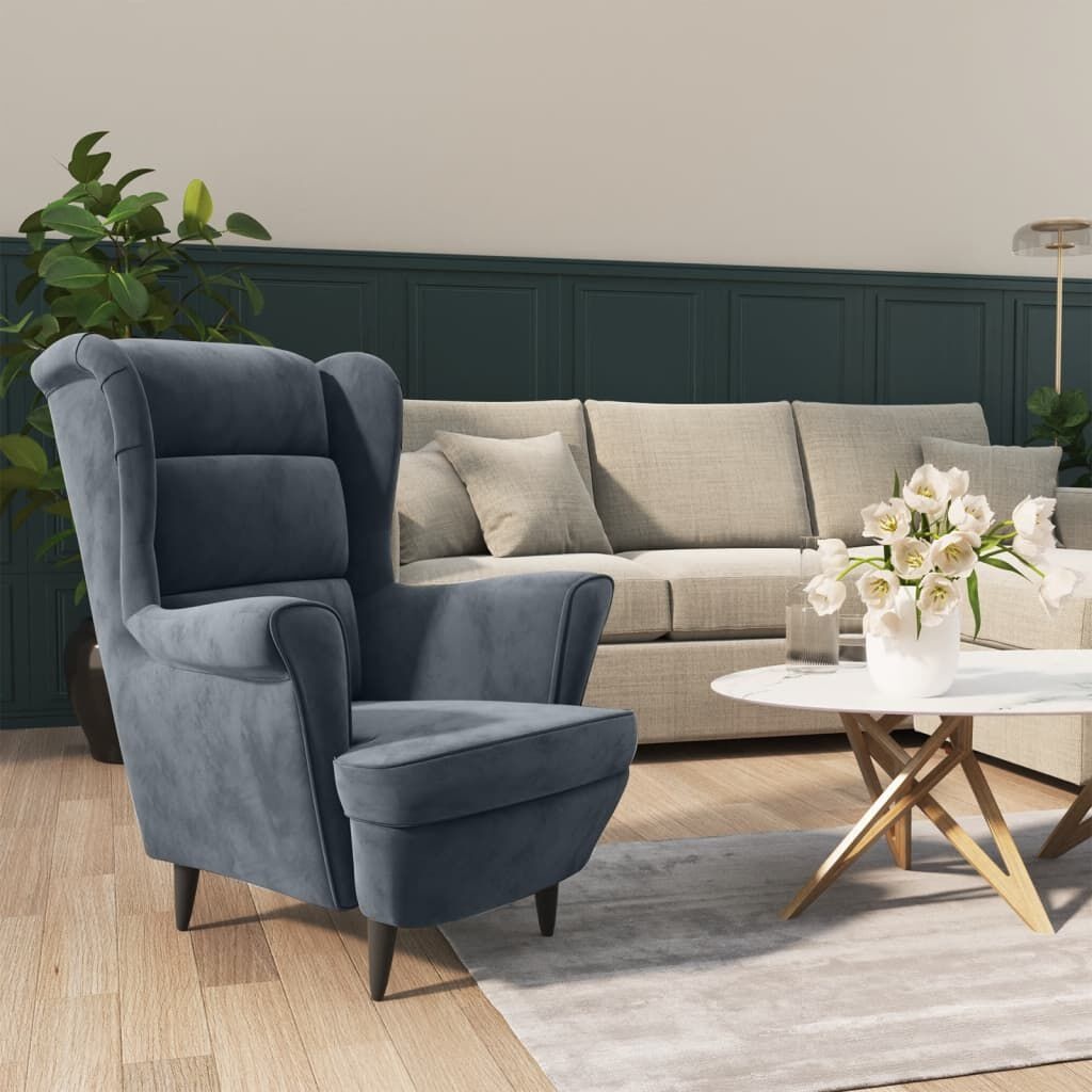 vidaXL Fauteuil Donkergrijs - 35% Korting! Zo Goed Als Nieuw!