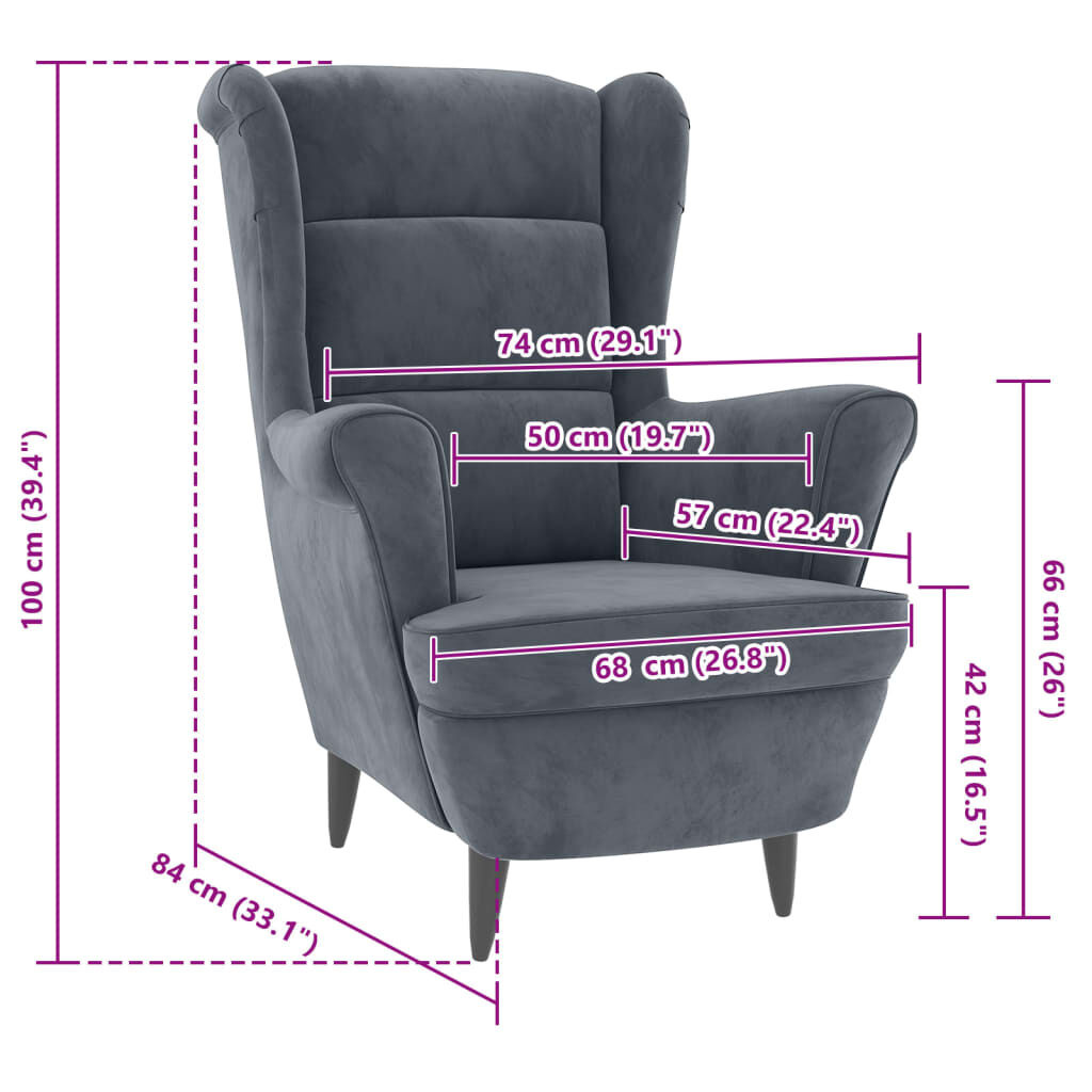 vidaXL Fauteuil Donkergrijs - 35% Korting! Zo Goed Als Nieuw!