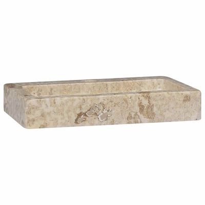 Wastafel Crème Marmer Wandmontage 38cm - 35% Korting!