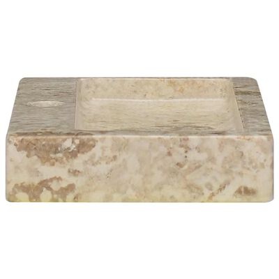 Wastafel Crème Marmer Wandmontage 38cm - 35% Korting!