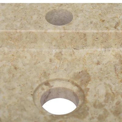 Wastafel Crème Marmer Wandmontage 38cm - 35% Korting!