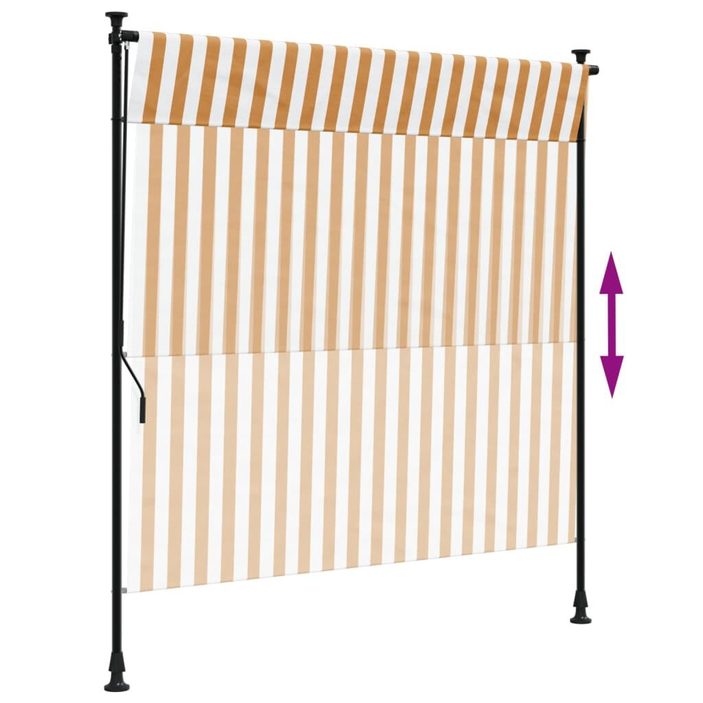 VidaXL Rolgordijn Buiten 200x270cm Oranje/Wit - 35% Korting!