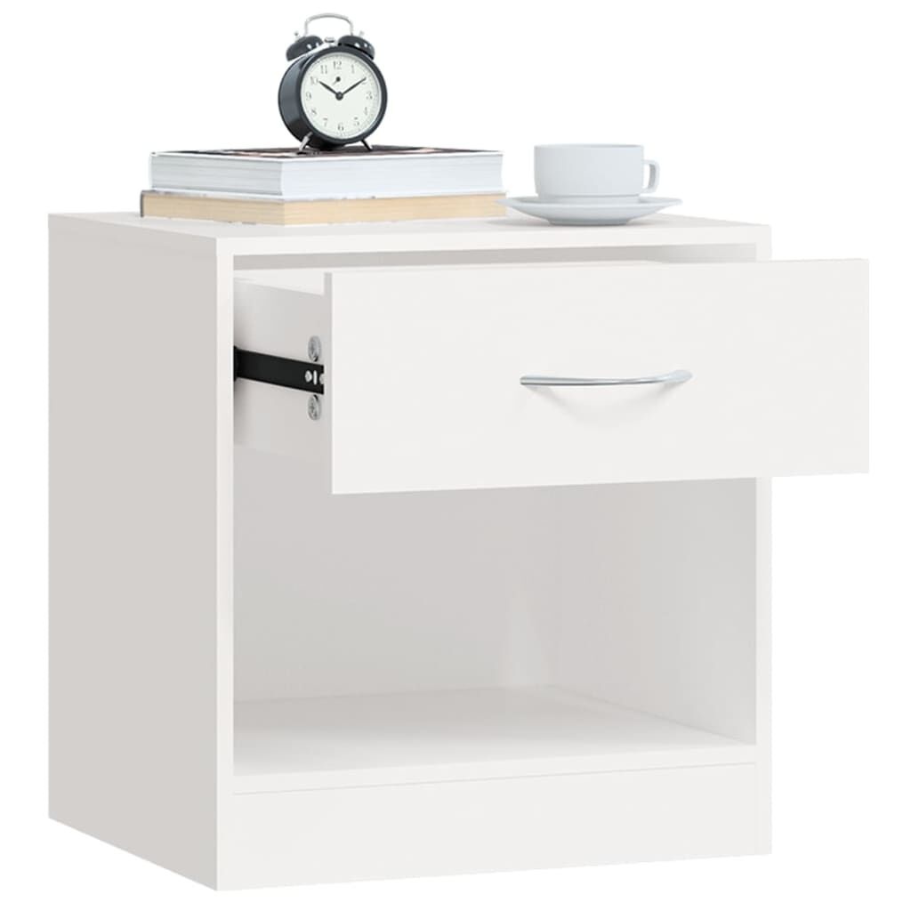VidaXL Nachtkastjes Wit (2 st) - 35% Korting! Nieuwstaat