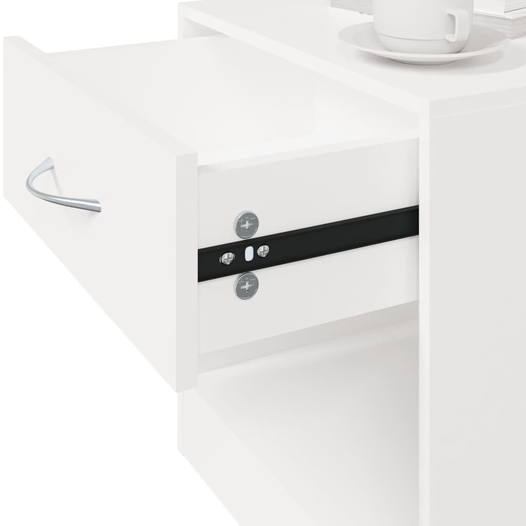 VidaXL Nachtkastjes Wit (2 st) - 35% Korting! Nieuwstaat