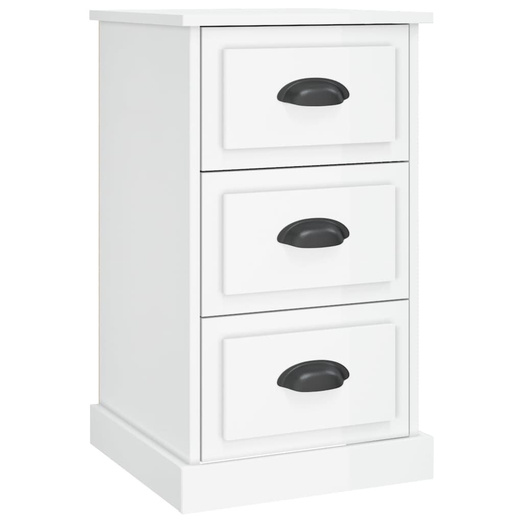 vidaXL Nachtkastje Hoogglans Wit 39x39x67cm - 41% Korting!