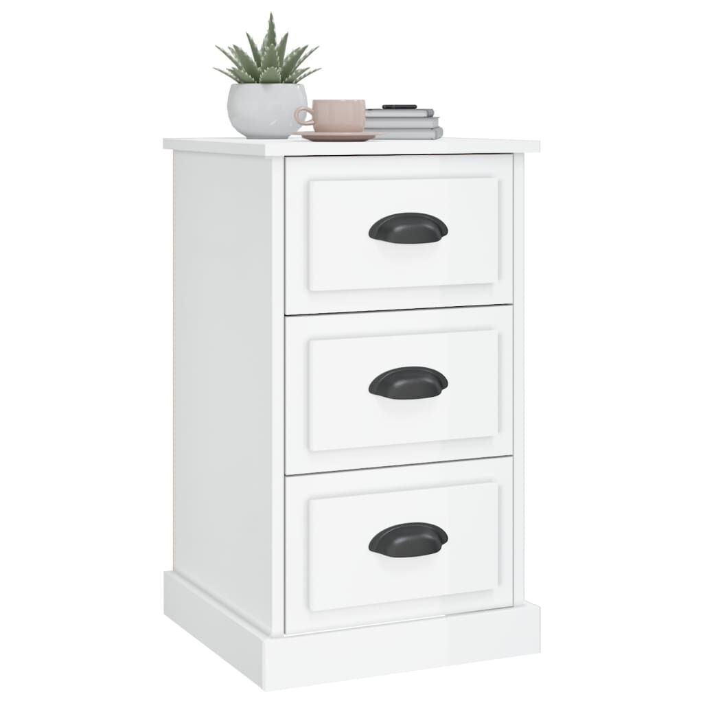 vidaXL Nachtkastje Hoogglans Wit 39x39x67cm - 41% Korting!