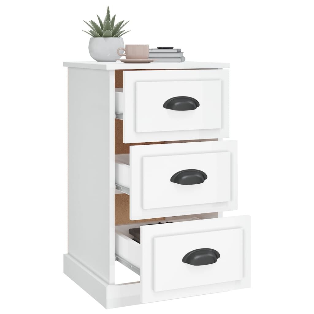 vidaXL Nachtkastje Hoogglans Wit 39x39x67cm - 41% Korting!