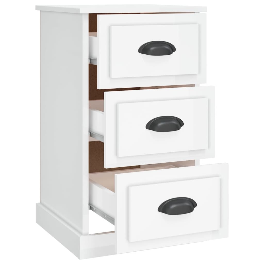 vidaXL Nachtkastje Hoogglans Wit 39x39x67cm - 41% Korting!