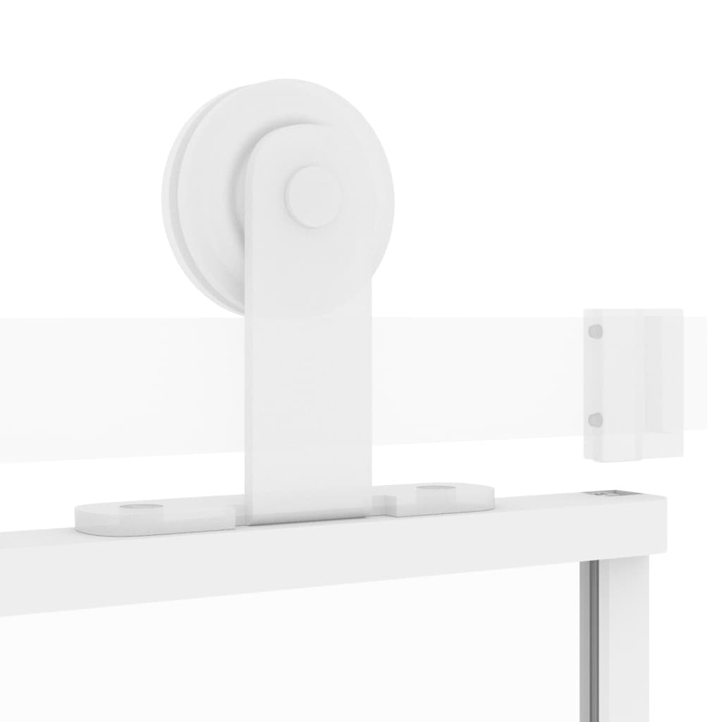 Schuifdeur 76x205 cm Wit - Glas & Alu - 42% Korting!