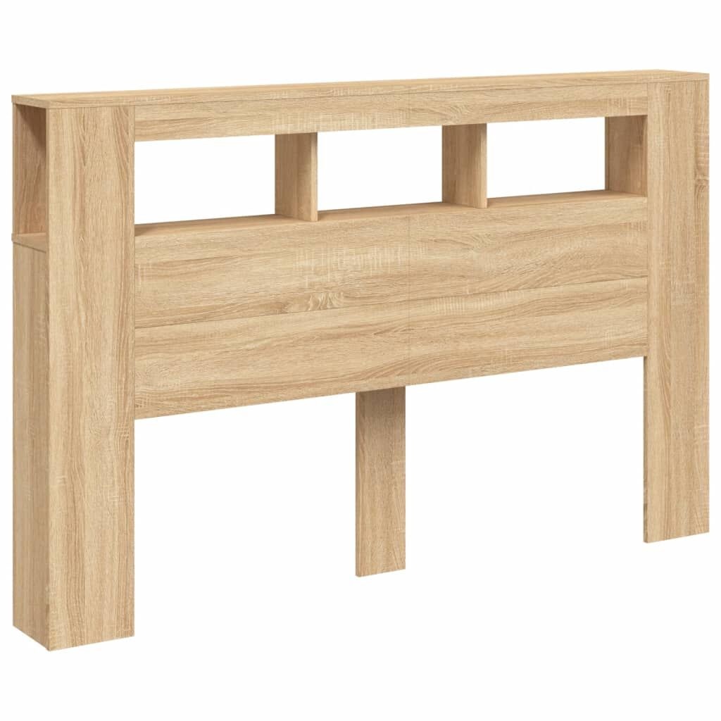 vidaXL LED Hoofdbord 160cm Sonoma Eiken - 47% Korting!