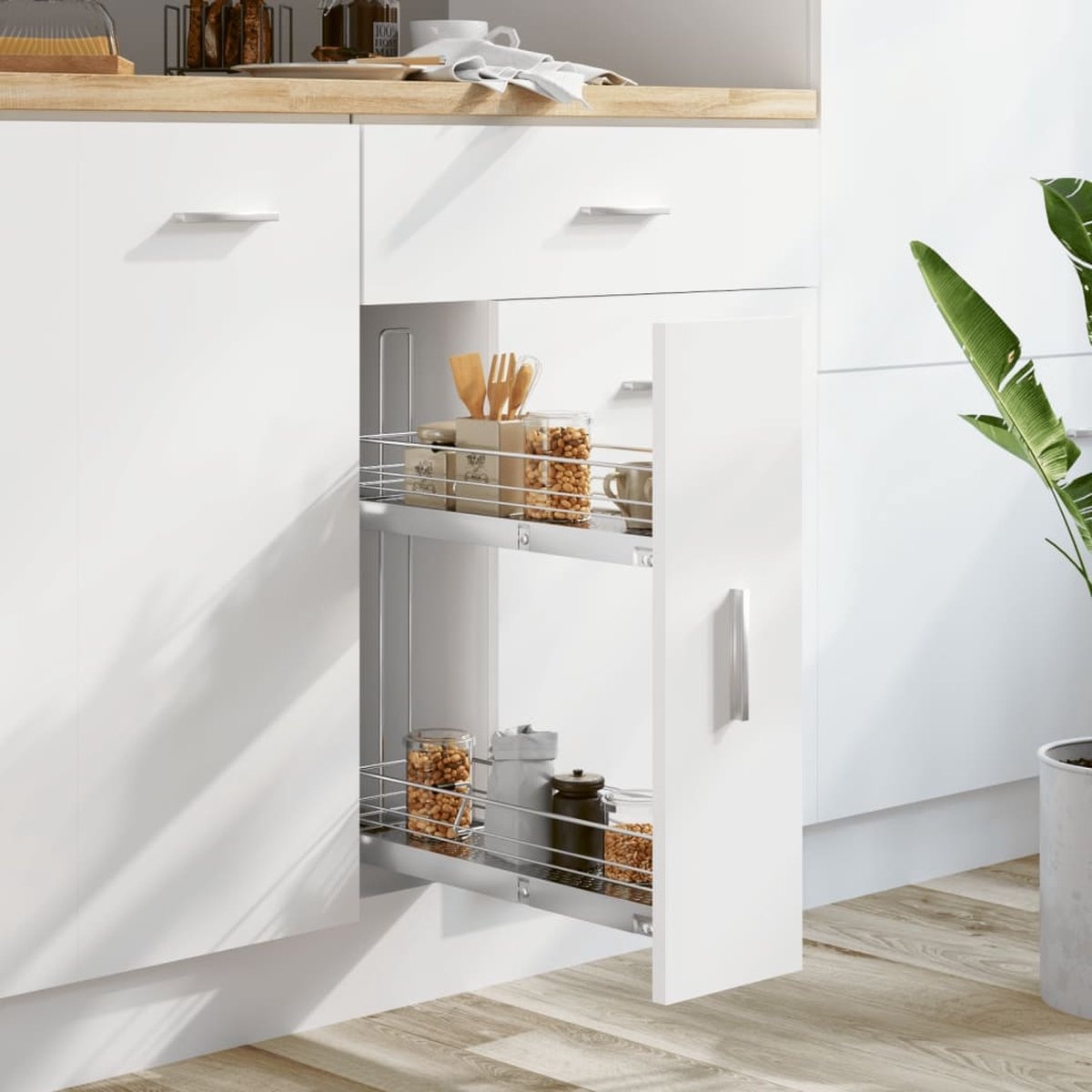 vidaXL Uittrekbare Keuken Draadmand - 2 Laags - 41% Korting!