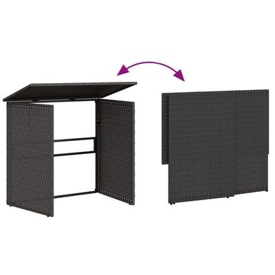 L-Vormige Tuinbank met Tafel & Kussens Zwart - 41% Korting!