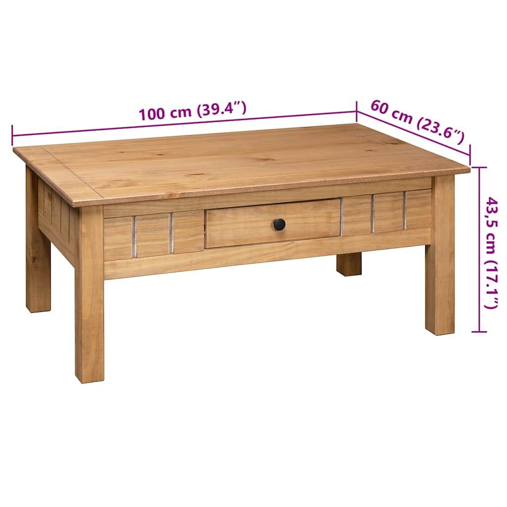 vidaXL Salontafel Grenen - 100x60 - 35% Korting!