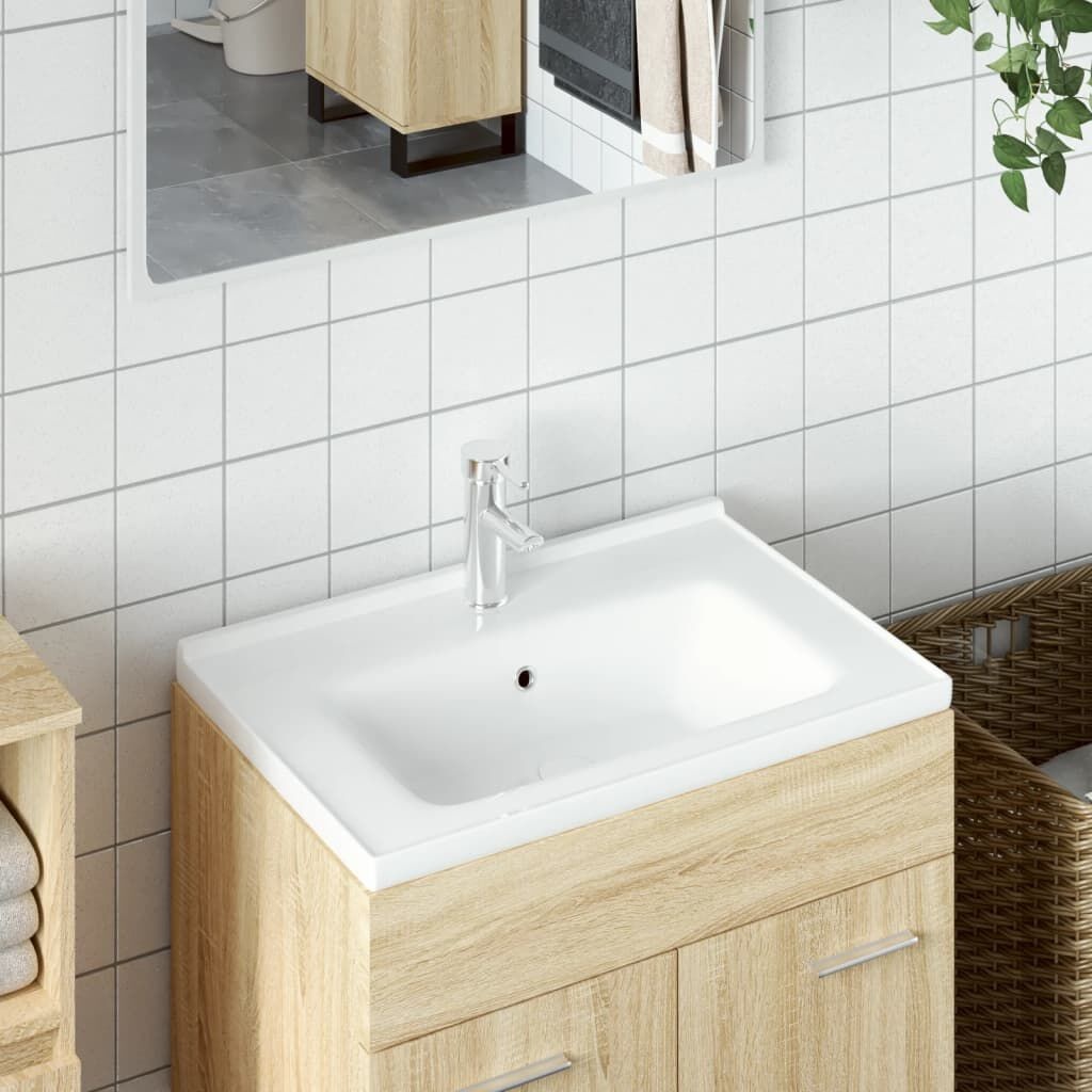 vidaXL Wastafel Wit Keramiek 61x48cm - 35% Korting!