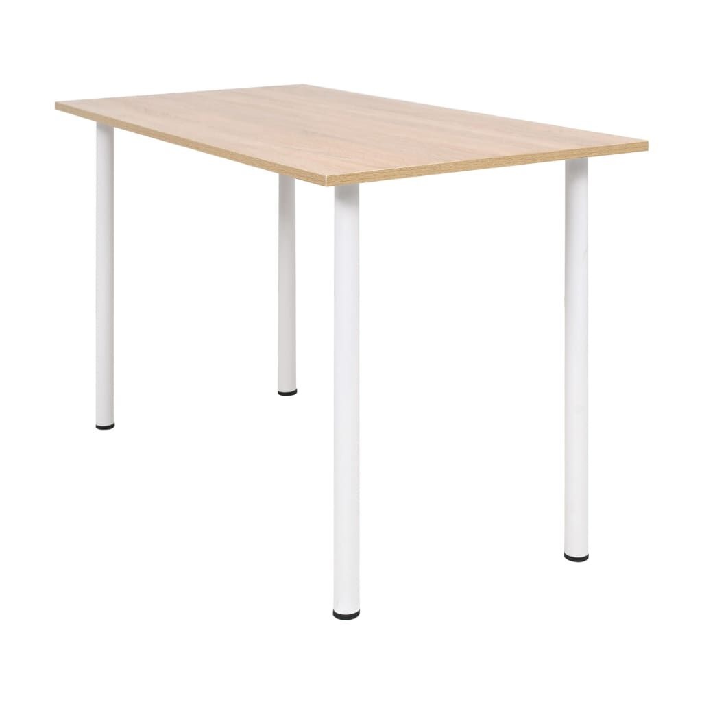 vidaXL Eettafel Eiken/Wit 120cm - 35% Korting!
