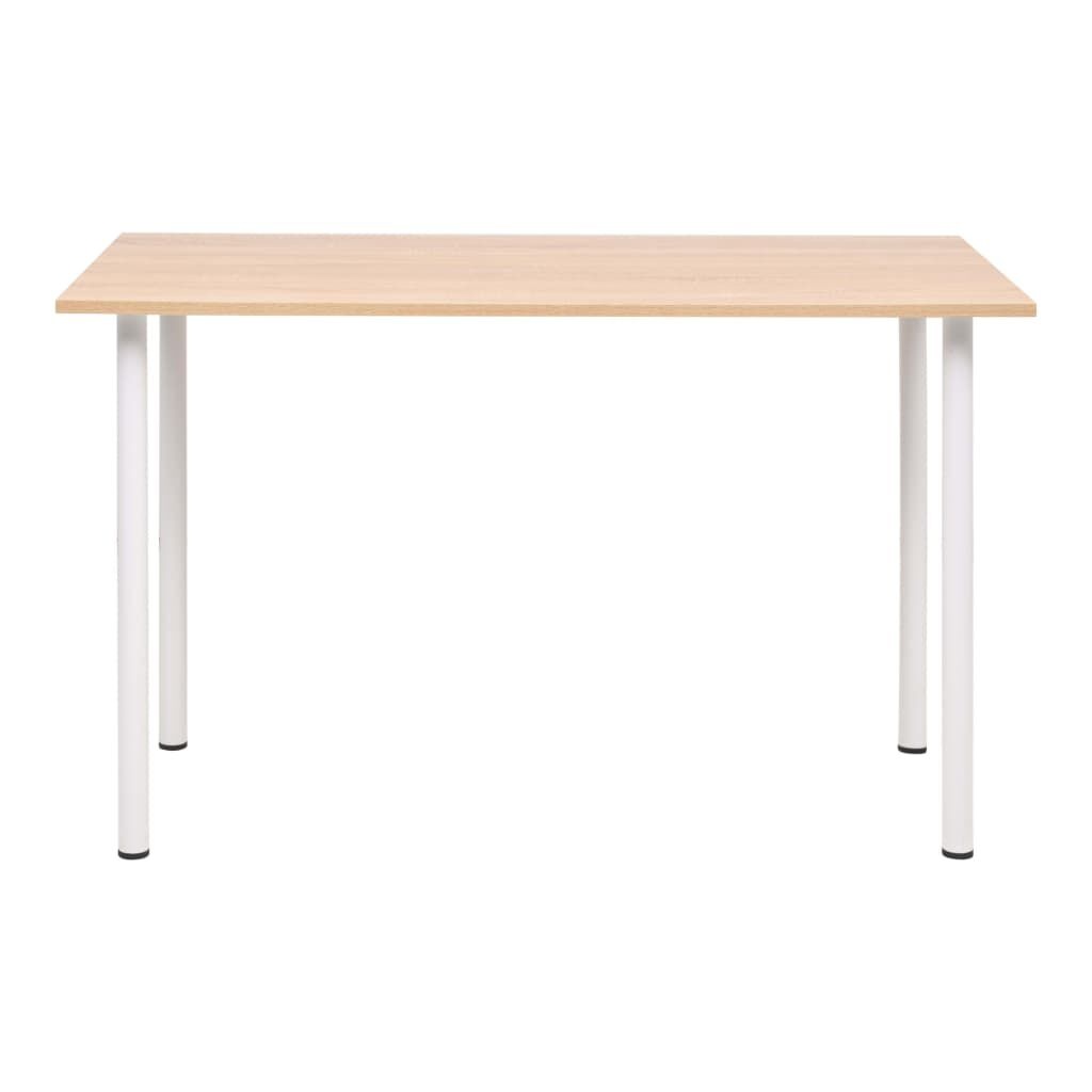 vidaXL Eettafel Eiken/Wit 120cm - 35% Korting!