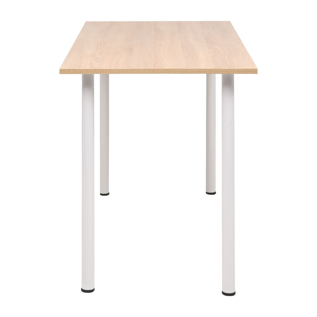 vidaXL Eettafel Eiken/Wit 120cm - 35% Korting!