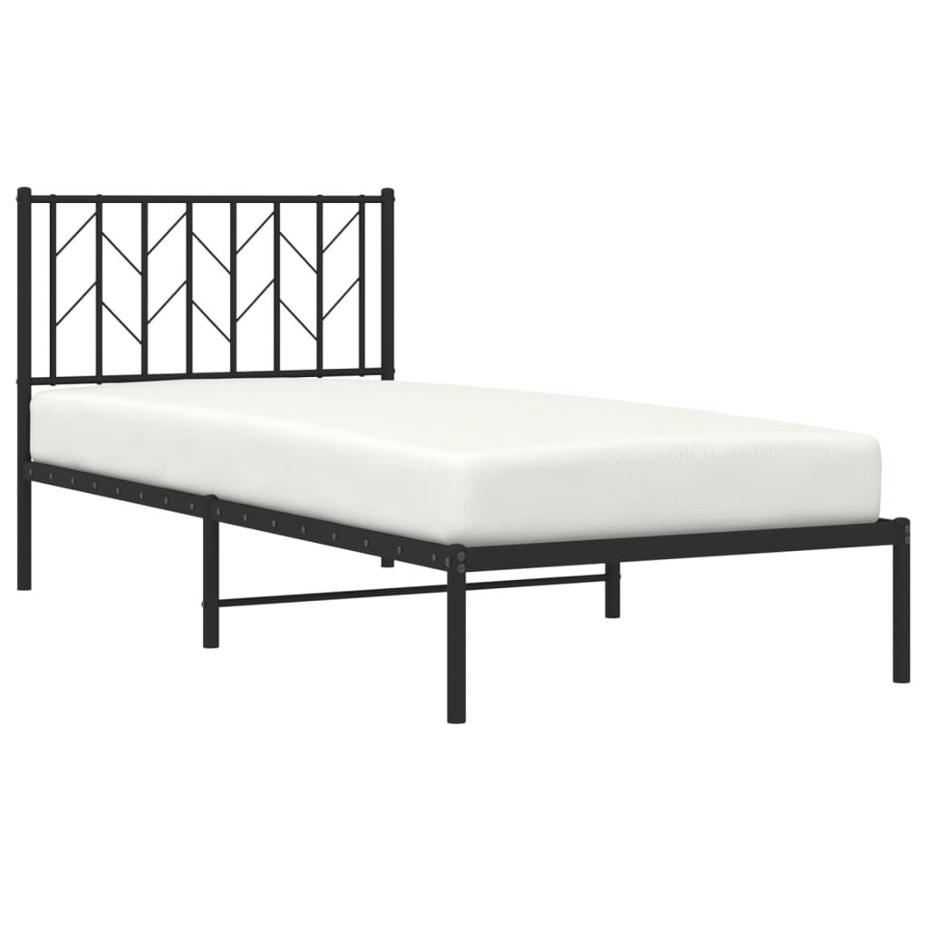vidaXL Bedframe 90x190 cm Zwart Metaal - 35% Korting!