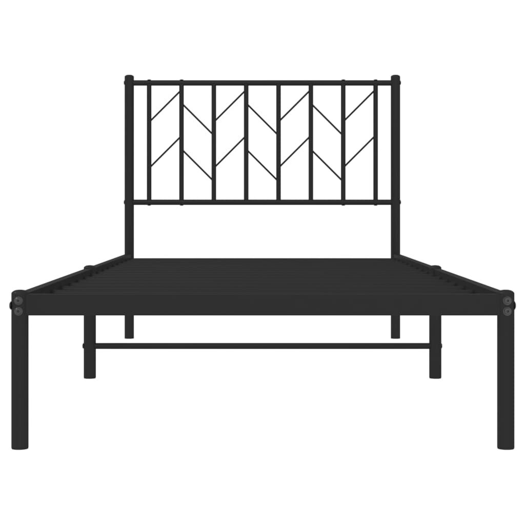 vidaXL Bedframe 90x190 cm Zwart Metaal - 35% Korting!