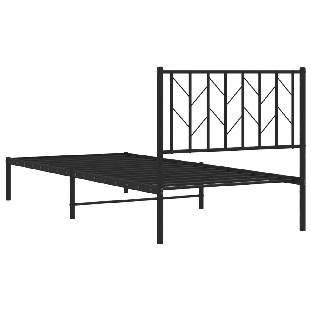 vidaXL Bedframe 90x190 cm Zwart Metaal - 35% Korting!