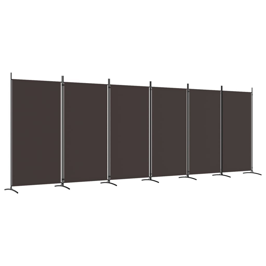 Kamerscherm 6 Panelen Bruin 520cm - 35% Korting!