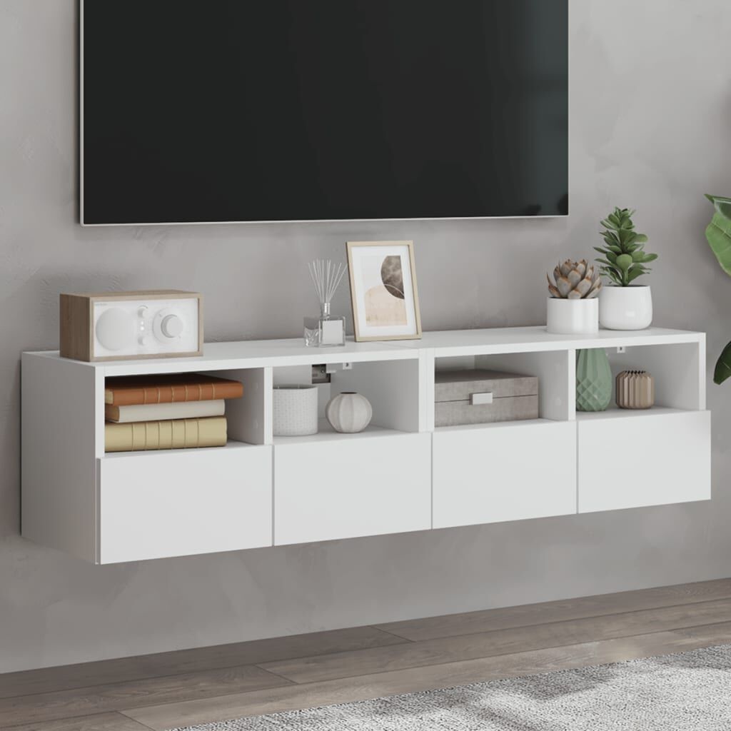 vidaXL TV Wandmeubels Wit 2x 60cm - 35% Korting!