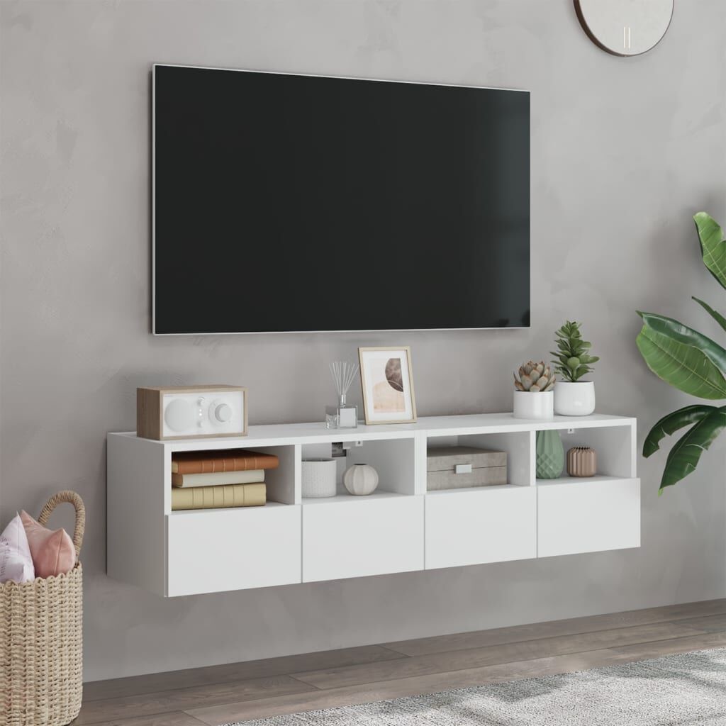 vidaXL TV Wandmeubels Wit 2x 60cm - 35% Korting!