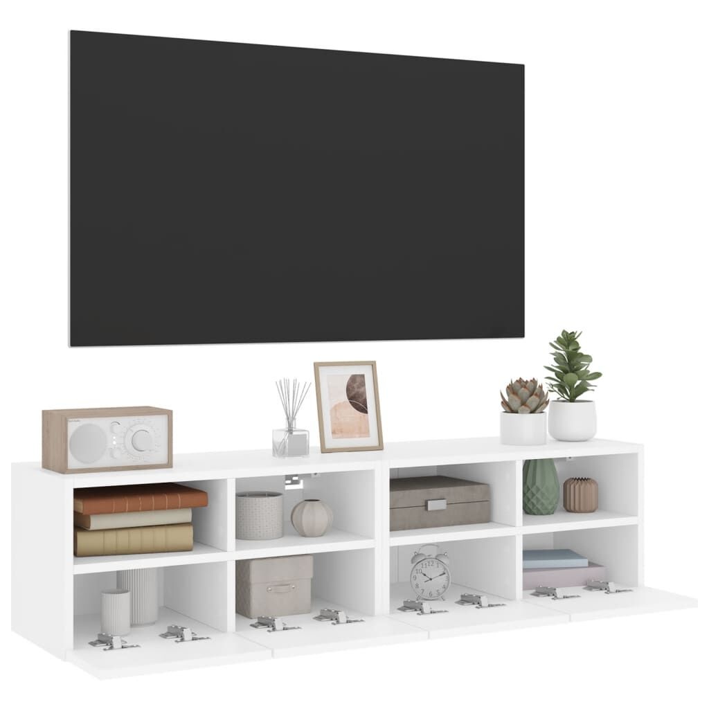 vidaXL TV Wandmeubels Wit 2x 60cm - 35% Korting!