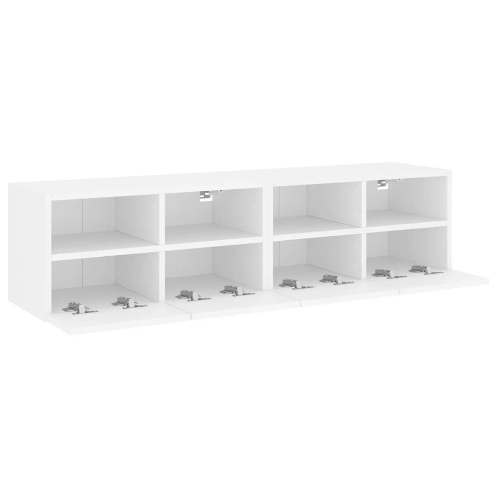 vidaXL TV Wandmeubels Wit 2x 60cm - 35% Korting!